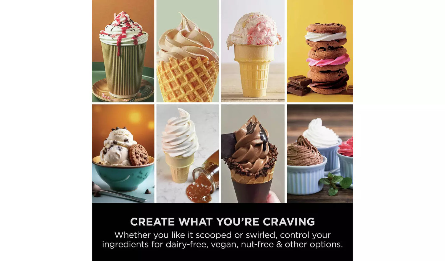 Ninja CREAMi Scoop & Swirl Soft Serve & Ice Cream Maker