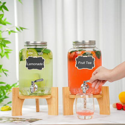 4L/8L Glass Beverage Dispenser with Tap