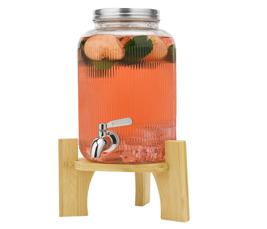 4L/8L Glass Beverage Dispenser with Tap