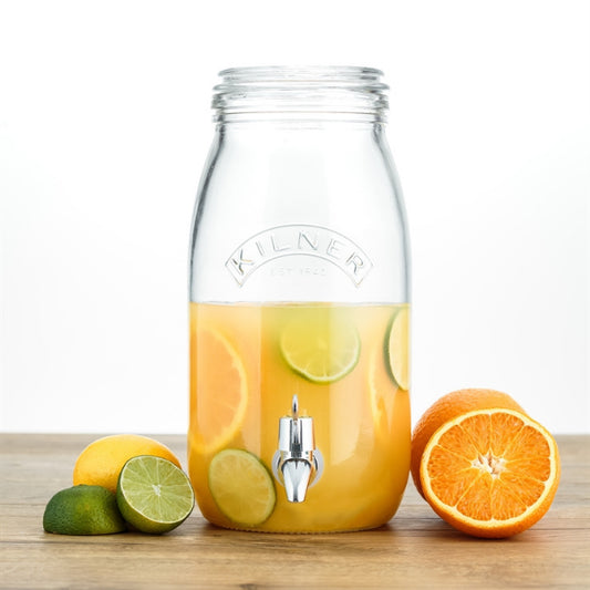 Glass Beverage Dispenser with Tap